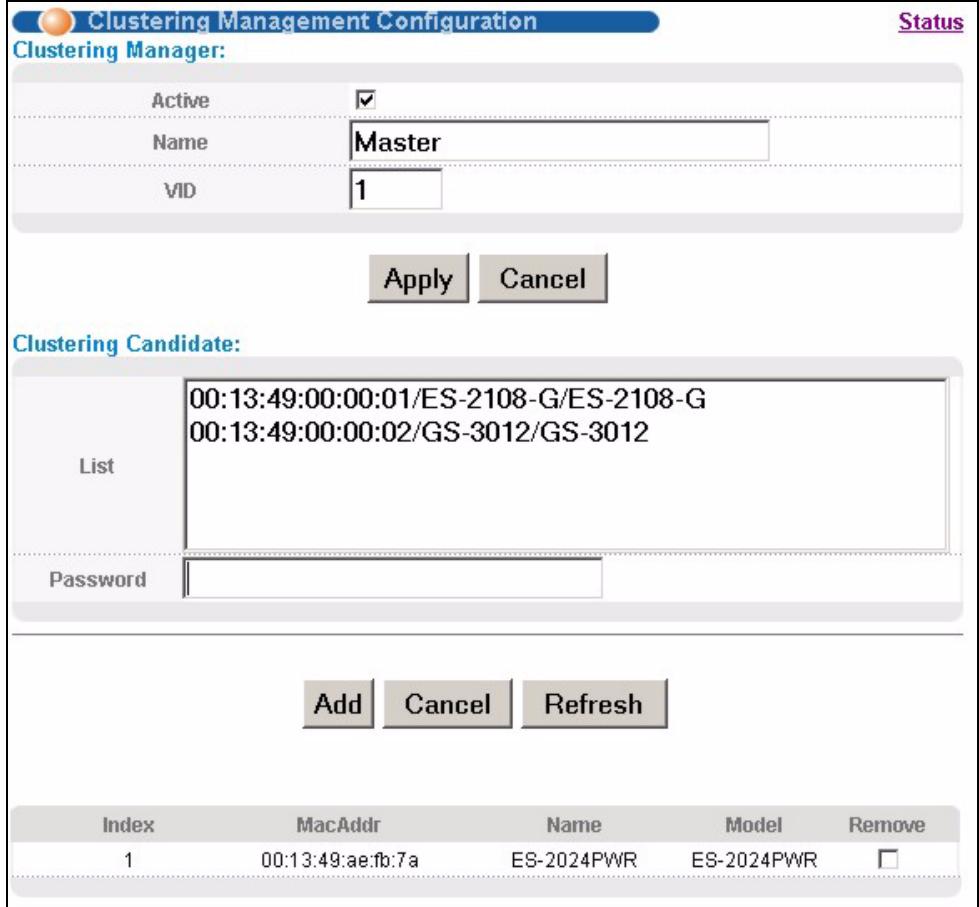 ZYXEL XGS-4528F - Clustering Management Configuration - 1