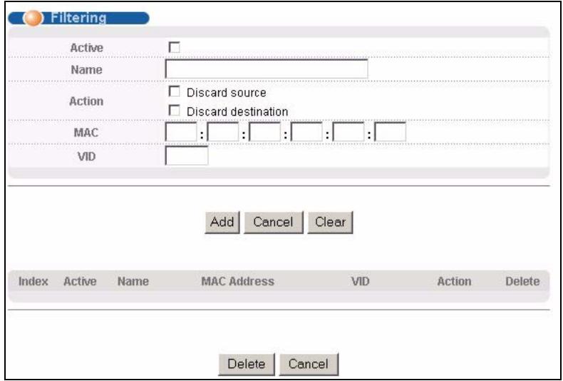 ZYXEL XGS-4528F - Configure a Filtering Rule - 1
