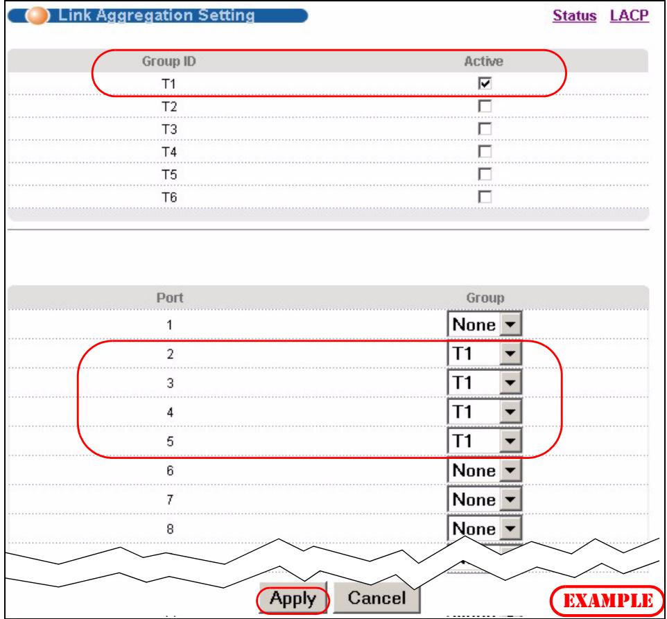 ZYXEL XGS-4528F - Static Trunking Example - 2