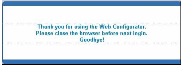 ZYXEL XGS-4528F - Logging Out of the Web Configurator - 1