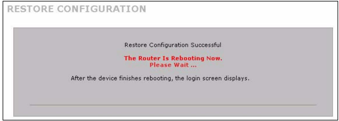 ZYXEL ZYWALL 2 WG - Restore Configuration - 2