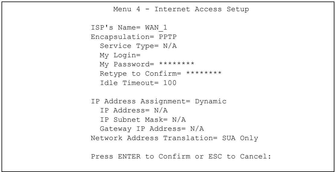 ZYXEL ZYWALL 2 WG - Configuring the PPTP Client - 2