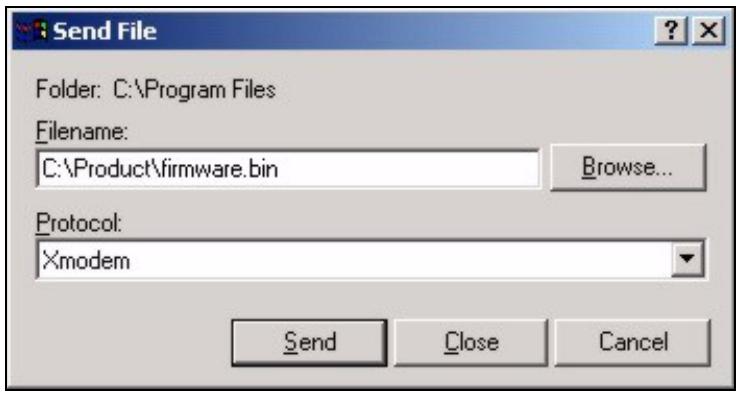 ZYXEL ZYWALL 2 WG - Example Xmodem Firmware Upload Using HyperTerminal - 1