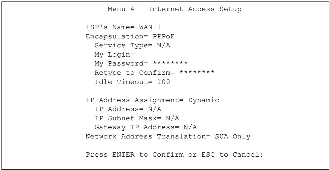 ZYXEL ZYWALL 2 WG - Configuring the PPPoE Client - 1
