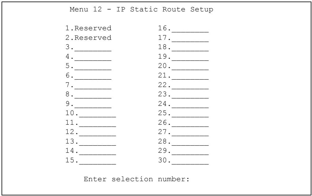 ZYXEL ZYWALL 2 WG - IP Static Route Setup - 3