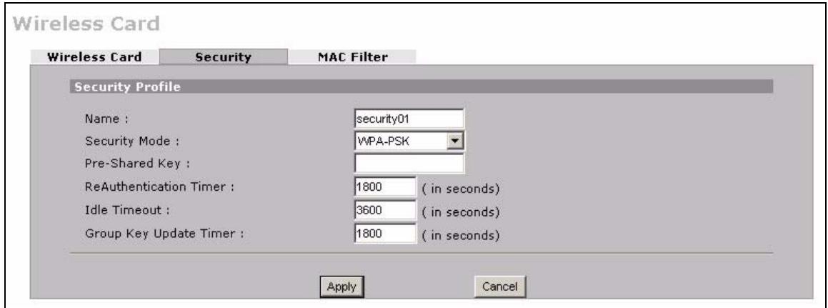 ZYXEL ZYWALL 2 WG - WPA-PSK, WPA2-PSK, WPA2-PSK-MIX - 1