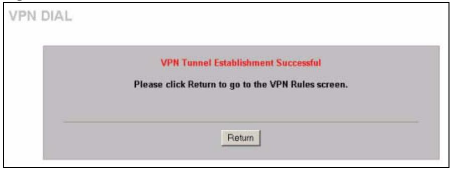 ZYXEL ZYWALL 2 WG - Dialoging the VPN Tunnel via Web Configurator - 3