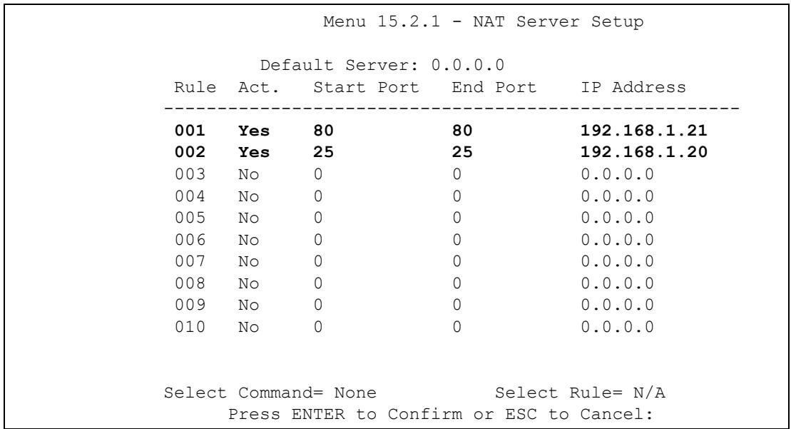 ZYXEL ZYWALL 2 WG - Example 3: Multiple Public IP Addresses With Inside Servers - 3