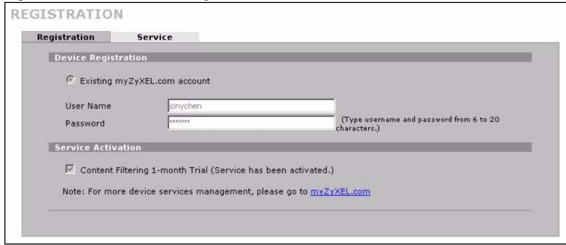 ZYXEL ZYWALL 2 WG - Registration - 3