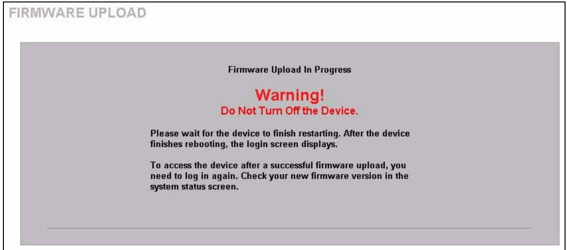 ZYXEL ZYWALL 2 WG - F/W Upload Screen - 4