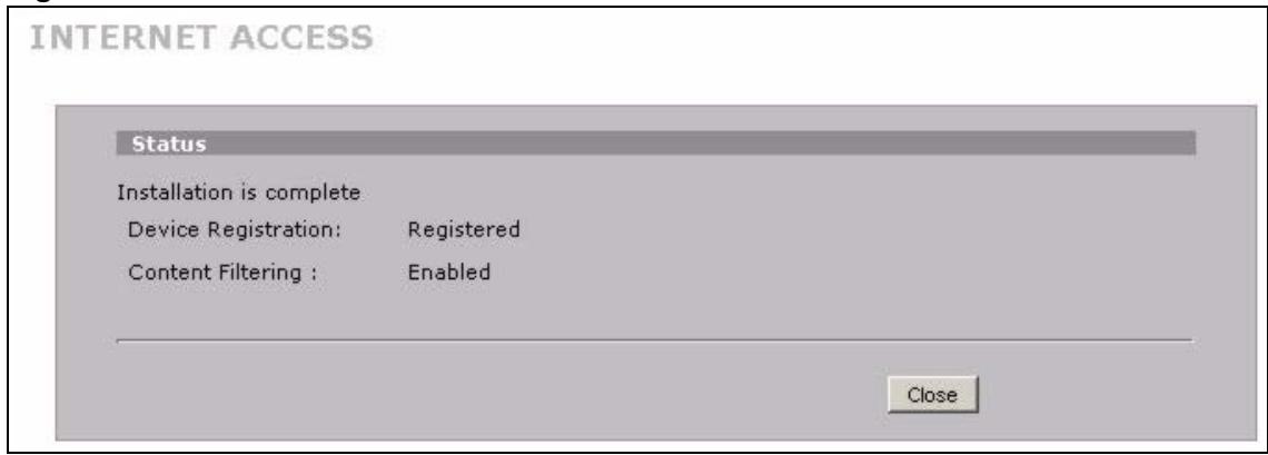 ZYXEL ZYWALL 2 WG - Internet Access Wizard: Status - 1