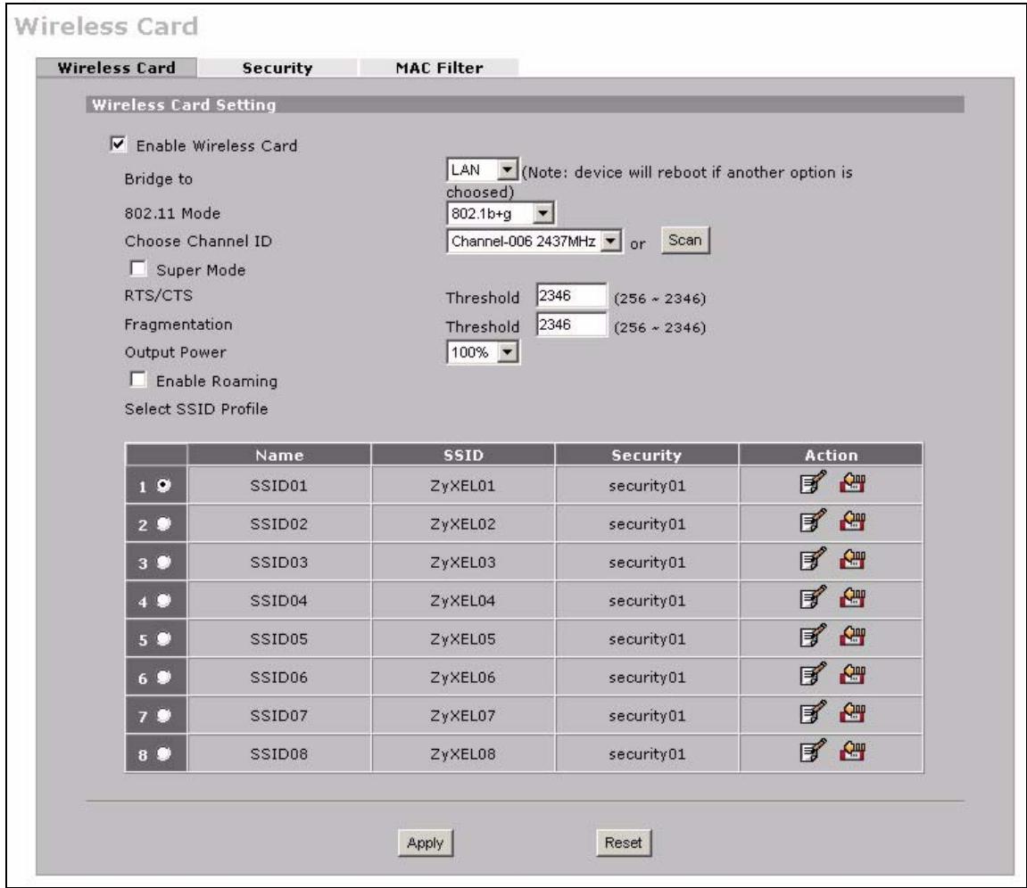 ZYXEL ZYWALL 2 WG - Wireless Card - 1