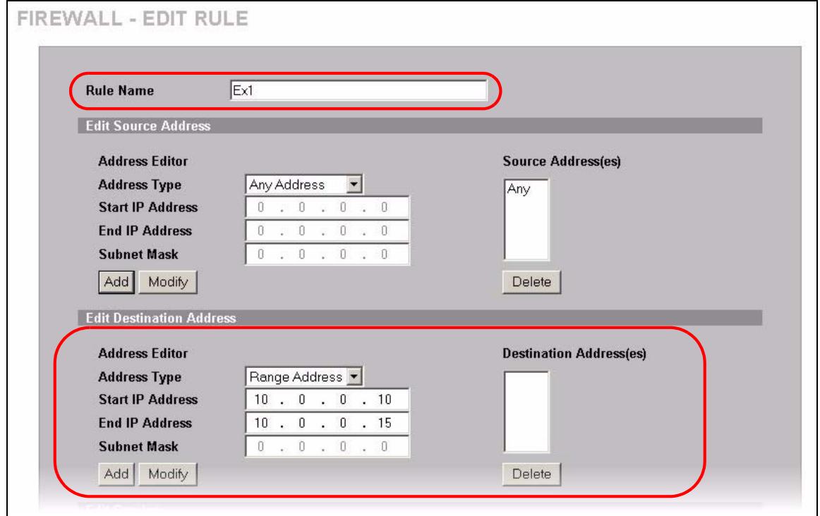 ZYXEL ZYWALL 2 WG - My Service Firewall Rule Example - 4