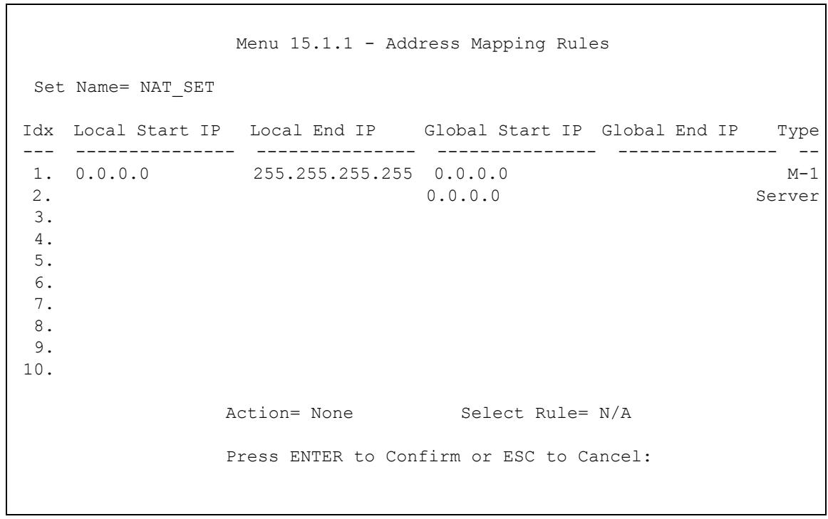 ZYXEL ZYWALL 2 WG - User-Defined Address Mapping Sets - 2