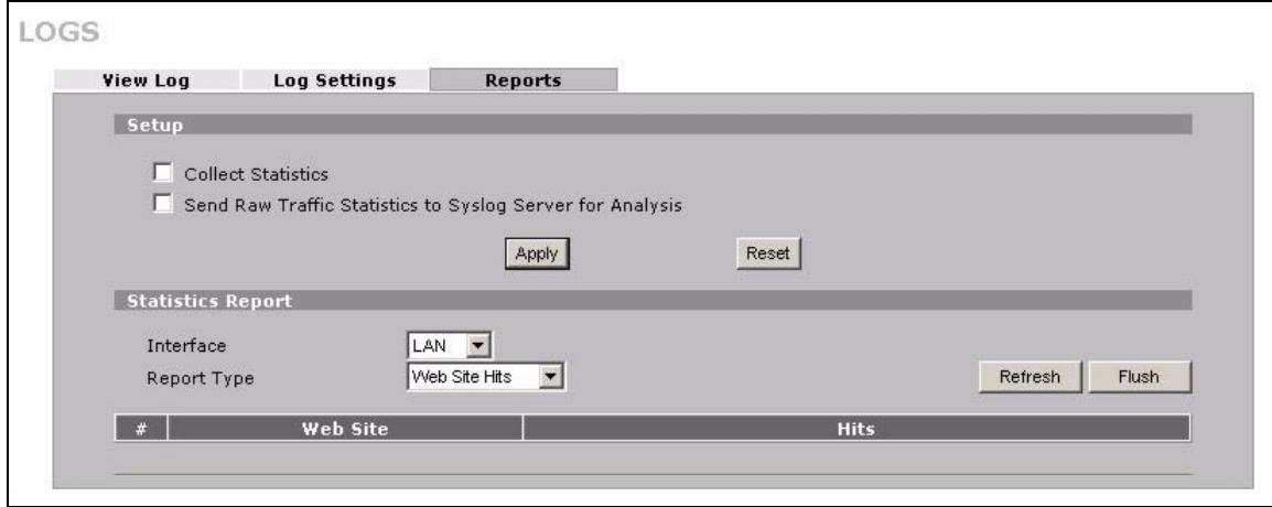 ZYXEL ZYWALL 2 WG - Configuring Reports - 2