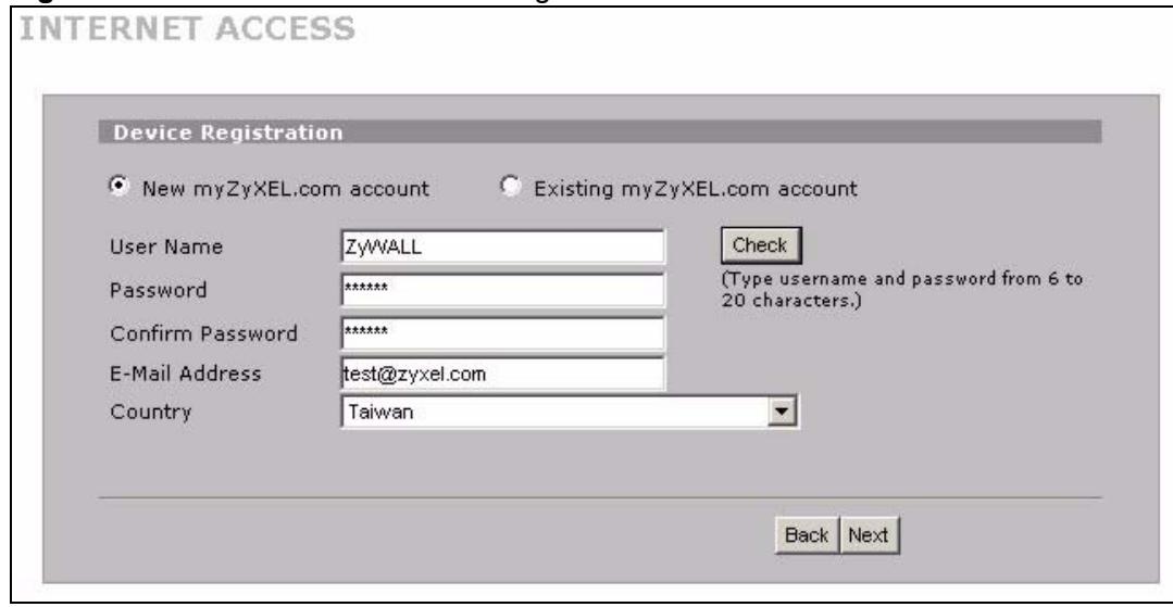 ZYXEL ZYWALL 2 WG - Internet Access Wizard: Registration - 2