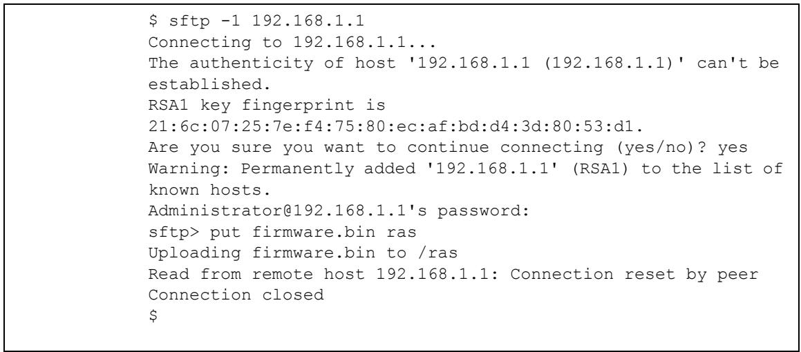 ZYXEL ZYWALL 2 WG - Secure FTP Using SSH Example - 1