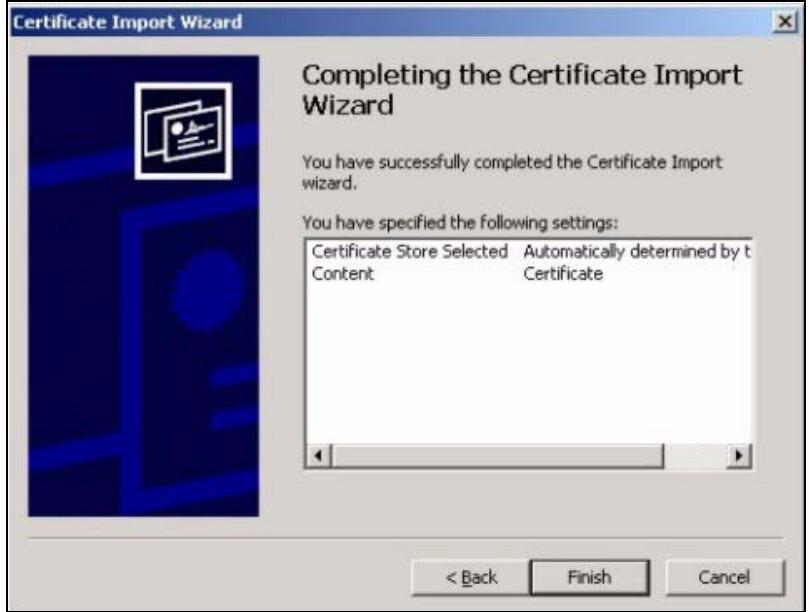 ZYXEL ZYWALL 2 WG - Importing the ZyWALL's Certificate into Internet Explorer - 5