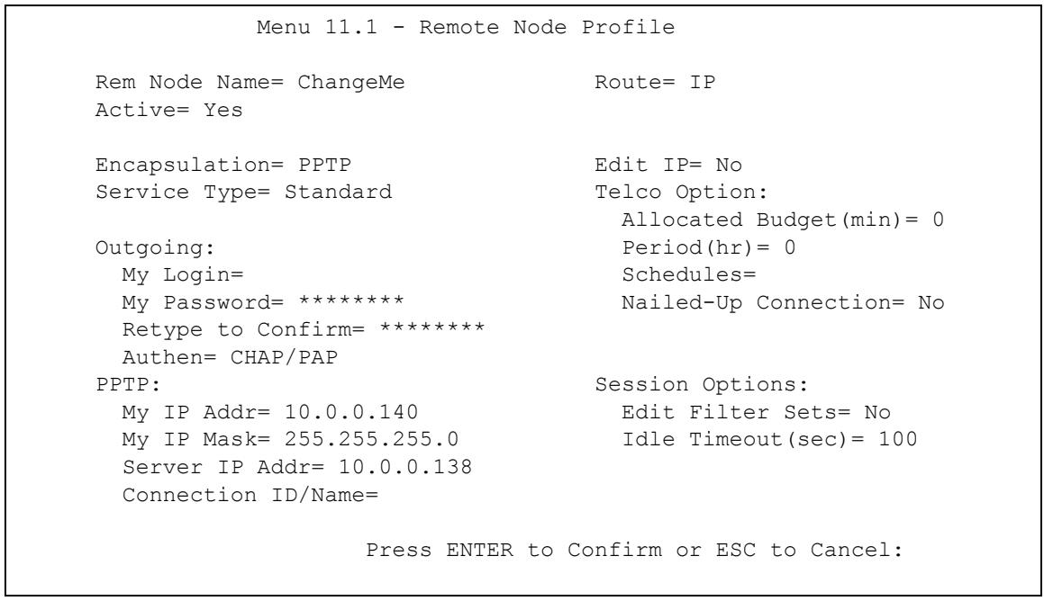 ZYXEL ZYWALL 2 WG - PPTP Encapsulation - 1