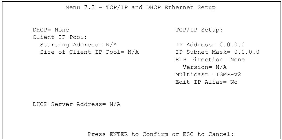 ZYXEL ZYWALL 2 WG - IP Address - 1