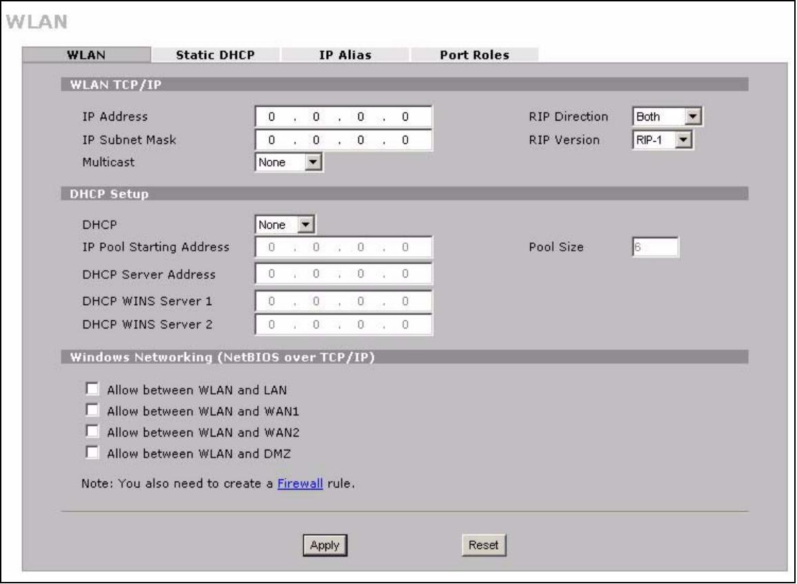 ZYXEL ZYWALL 2 WG - Configuring WLAN - 1