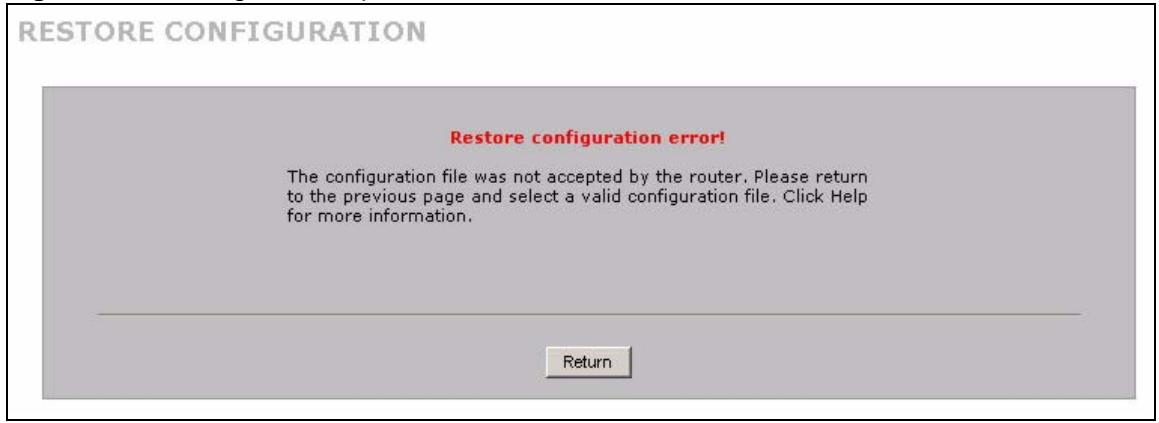 ZYXEL ZYWALL 2 WG - Restore Configuration - 4