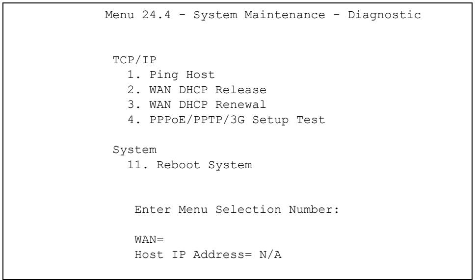 ZYXEL ZYWALL 2 WG - Diagnostic - 1