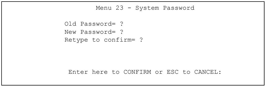 ZYXEL ZYWALL 2 WG - Changing the System Password - 1