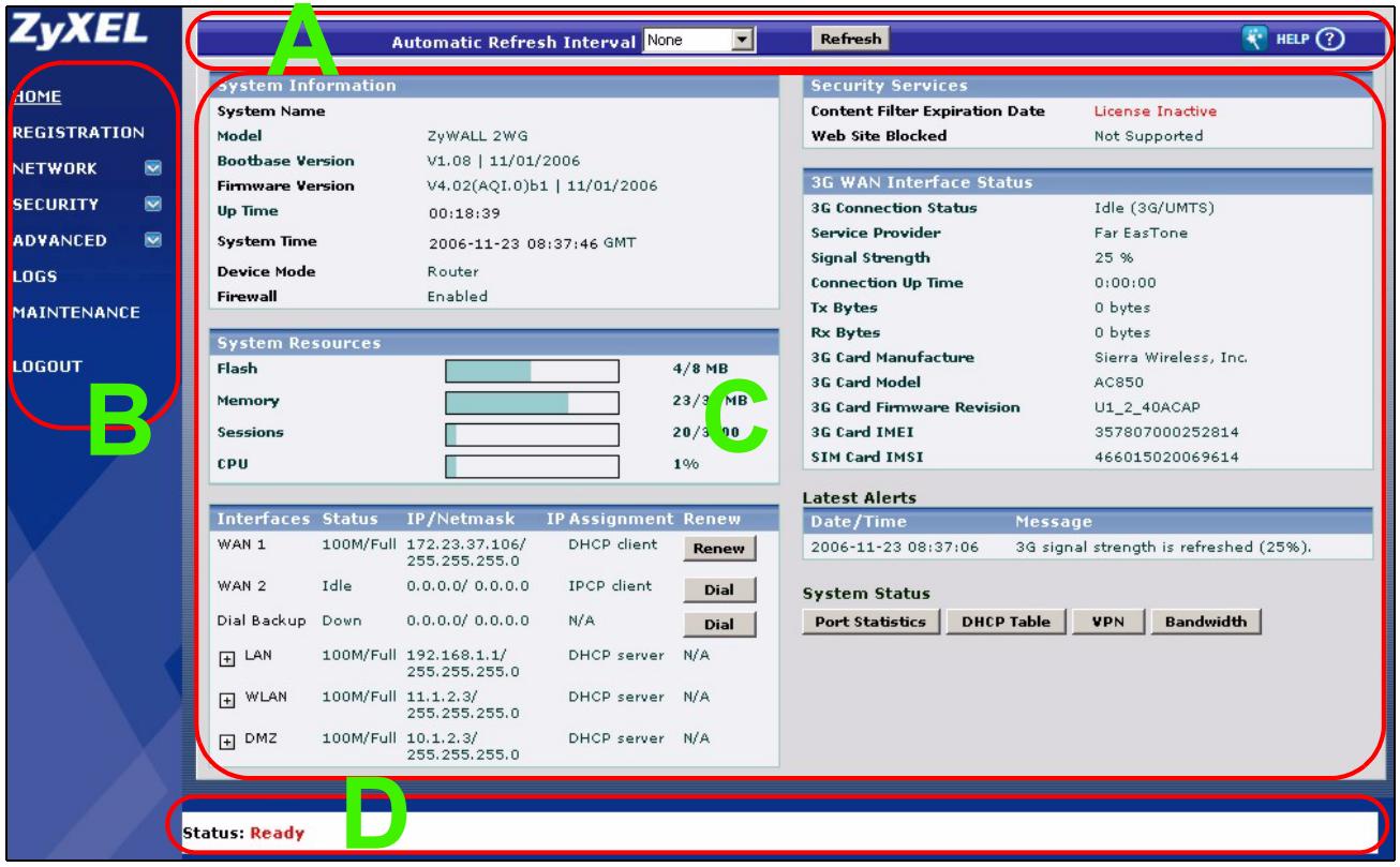 ZYXEL ZYWALL 2 WG - Navigating the ZyWALL Web Configurator - 1
