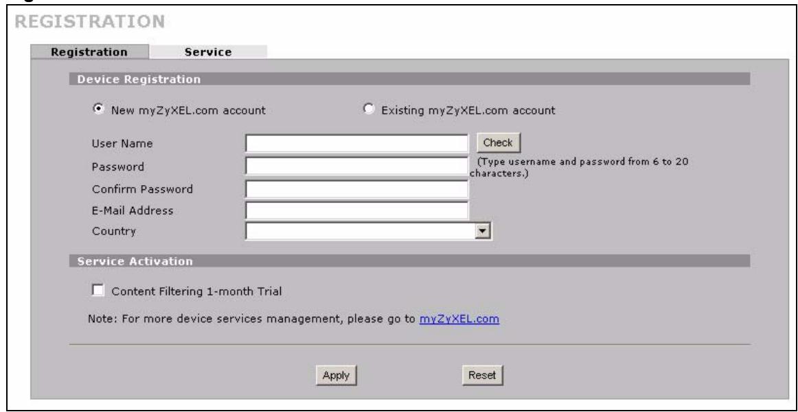 ZYXEL ZYWALL 2 WG - Registration - 1