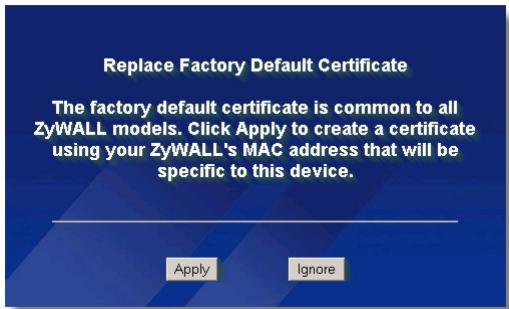 ZYXEL ZYWALL 2WG - Accesso allo strumento di configurazione Web - 5
