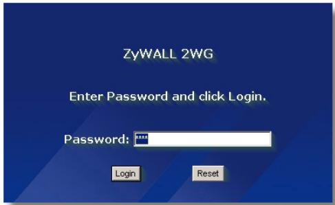 ZYXEL ZYWALL 2WG - Zugriff auf den Web-Konfigurator - 2