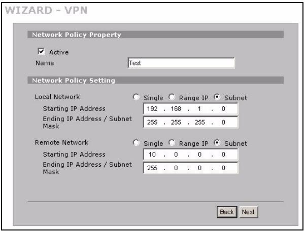 ZYXEL ZYWALL 2WG - Installation de la règle VPN - 5