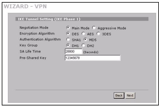 ZYXEL ZYWALL 2WG - VPN Rule Setup - 8