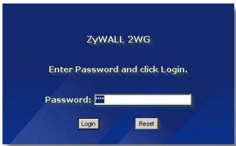 ZYXEL ZYWALL 2WG - Acceder au configurator web - 2