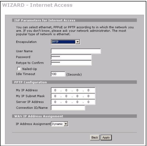 ZYXEL ZYWALL 2WG - - Encapsulation PPP sobre Ethernet o PPTP - 2