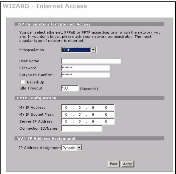ZYXEL ZYWALL 2WG - - PPP over Ethernet or PPTP Encapsulation - 2