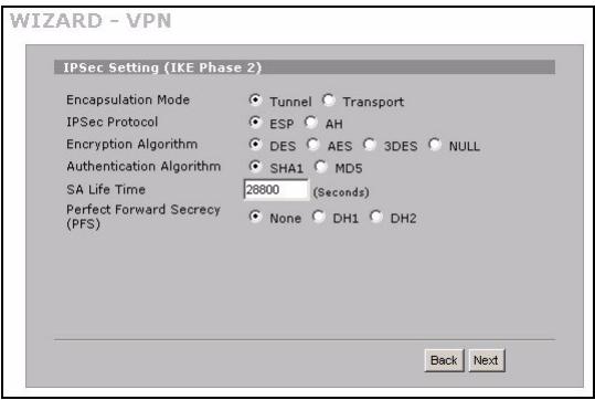 ZYXEL ZYWALL 2WG - Installng av VPN-regel - 10
