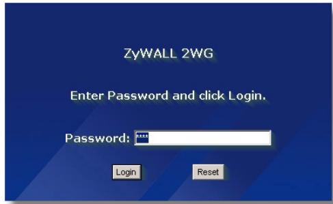 ZYXEL ZYWALL 2WG - Достун Web-конфигураТopy - 2