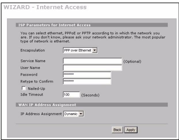 ZYXEL ZYWALL 2WG - ISP Parameters for Internet Access - 1