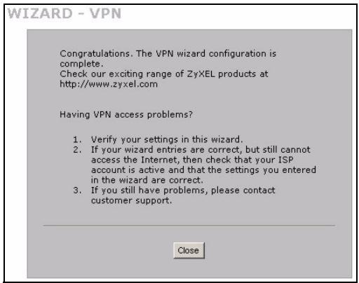 ZYXEL ZYWALL 2WG - Using the VPN Connection - 2