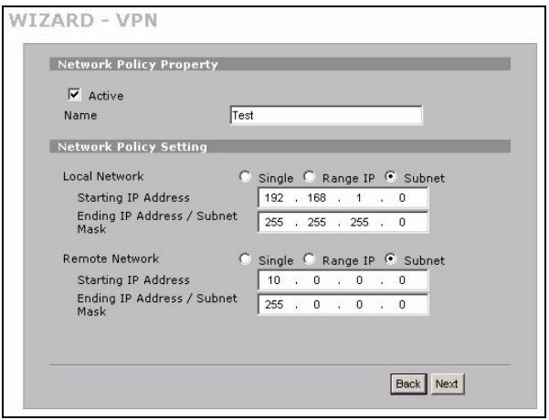 ZYXEL ZYWALL 2WG - VPN Rule Setup - 5