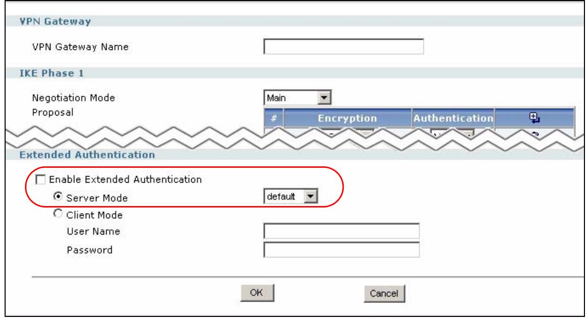 ZYXEL ZYWALL USG 1000 - Example: Selecting a VPN Authentication Method - 1