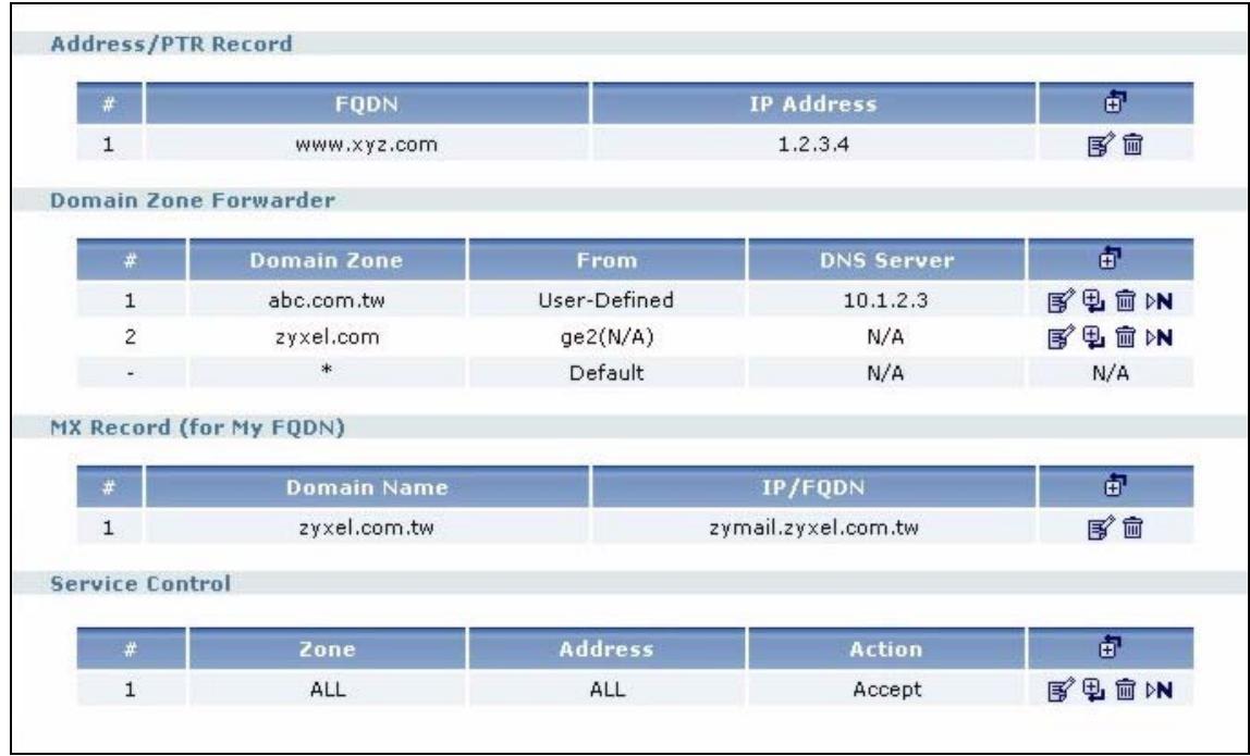 ZYXEL ZYWALL USG 1000 - Configuring DNS - 1