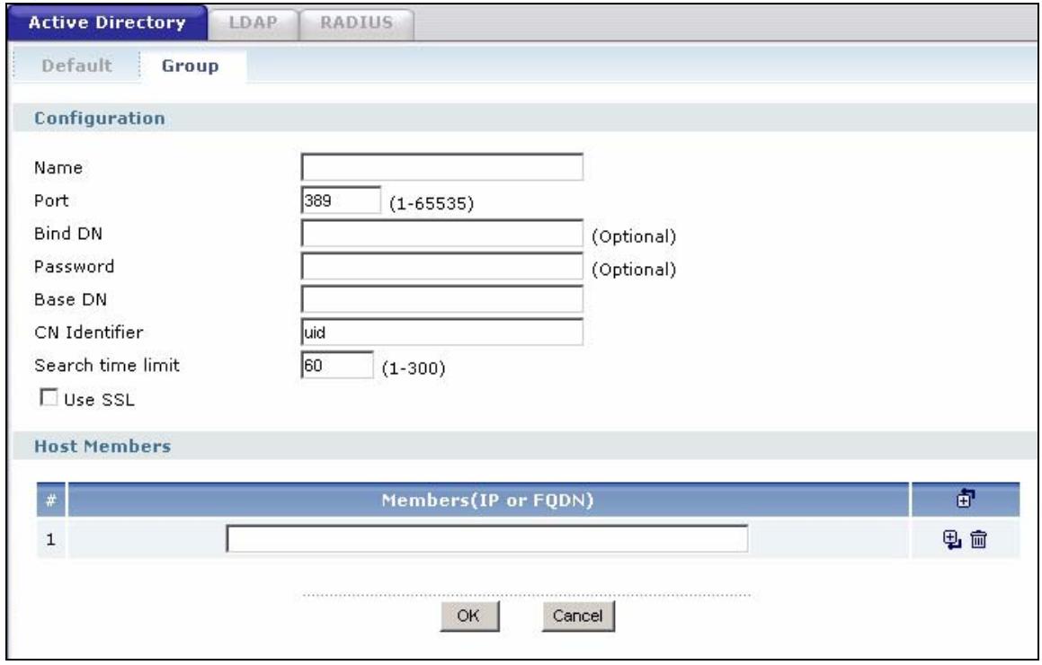 ZYXEL ZYWALL USG 1000 - Creating an Active Directory or LDAP Group - 1