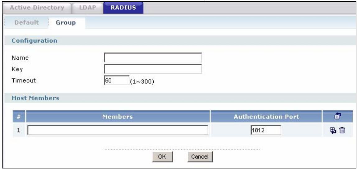 ZYXEL ZYWALL USG 1000 - Adding a RADIUS Server Member - 1