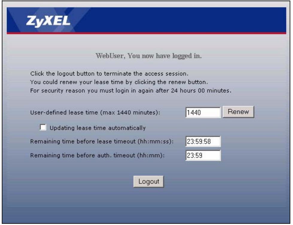 ZYXEL ZYWALL USG 1000 - Web Configurator for Non-Admin Users - 1
