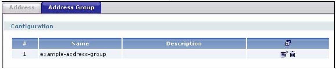 ZYXEL ZYWALL USG 1000 - Address Group Summary - 1