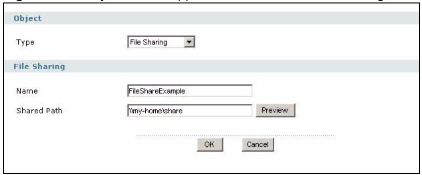 ZYXEL ZYWALL USG 1000 - Configuring File Sharing - 1