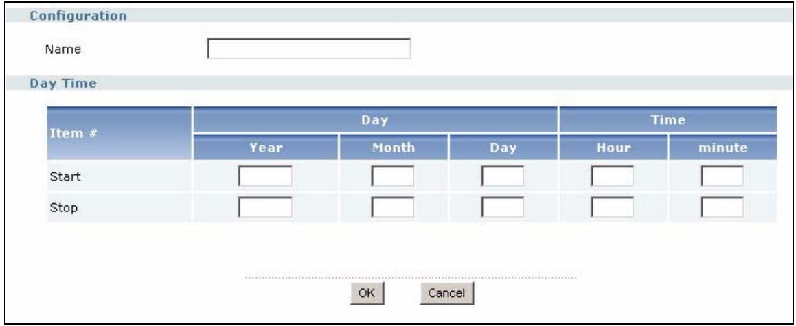 ZYXEL ZYWALL USG 1000 - One-Time Schedule Add/Edit - 1
